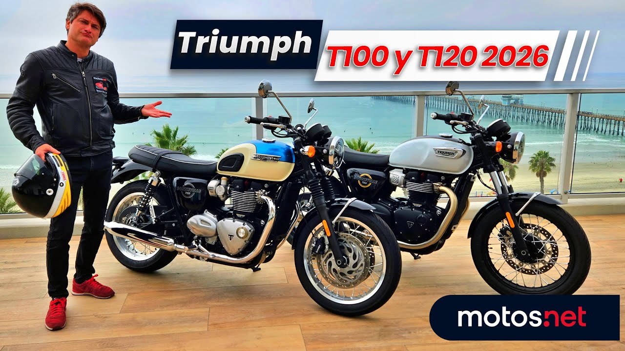 🤔 Triumph Boneville T100 o T120 2026 / ¿3.000€ de diferencia? / Review / Presentación / motos.net