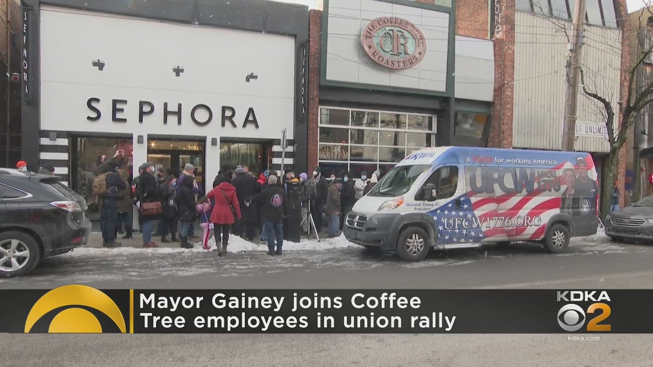 Mayor Gainey Joins Coffee Tree Employees In Union Rally