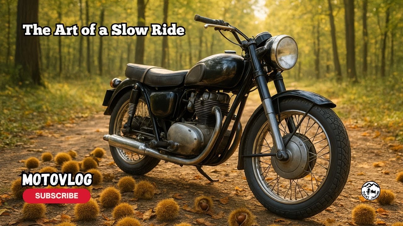 Motocykl i sztuka zbierania kasztanów