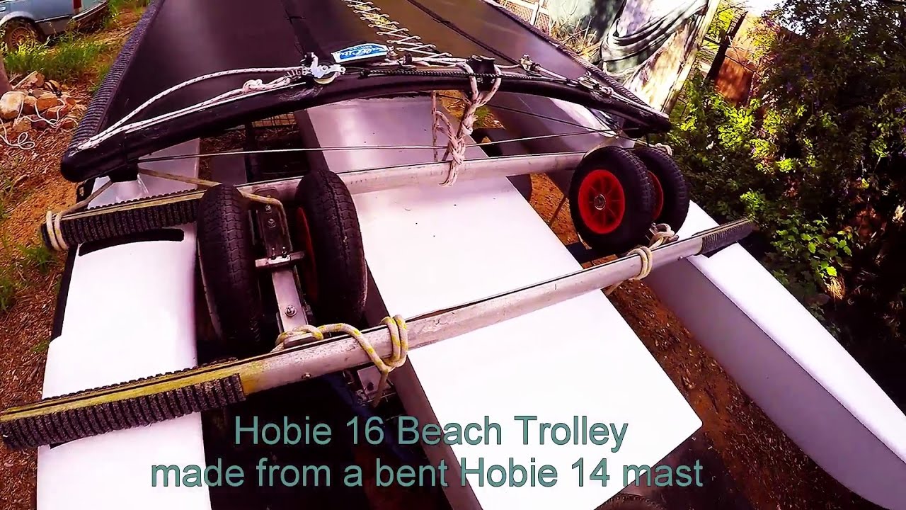 Hobie 16 Home Made Beach Trolley