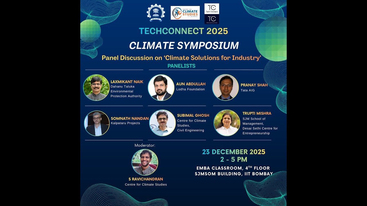 Symposium: Climate Solutions for Industry, TechConnect 2025, IIT Bombay