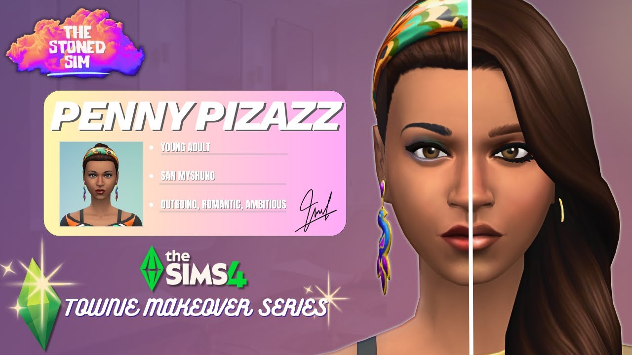 Penny Pizzazz - Townie Makeover Series | The Sims 4 CAS | No CC
