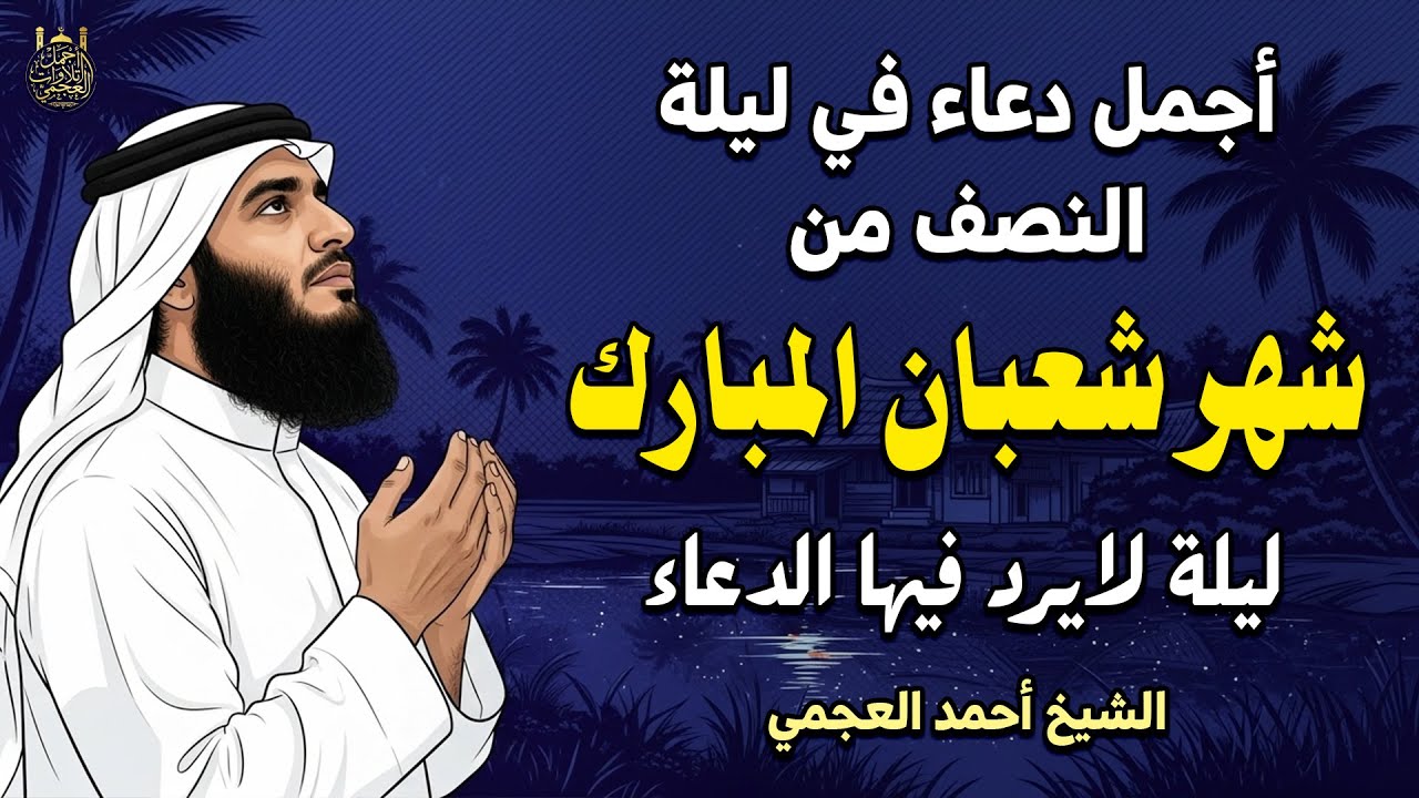 دعاء في ليله النصف من شهر شعبان 2026 ليلة رفع البلاء وقضاء الحوائج وجلب الرزق 🤲 الشيخ أحمد العجمي