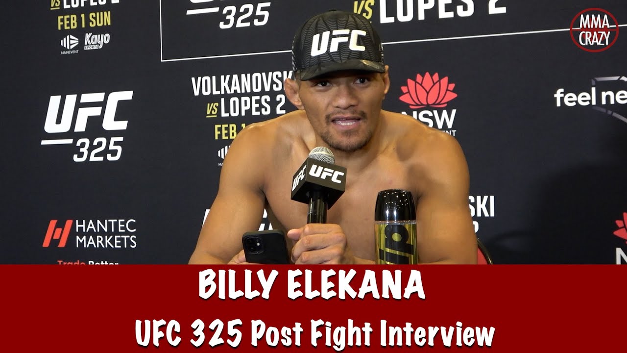 Billy Elekana speaks on his win submission win over Junior Tafa at UFC 325