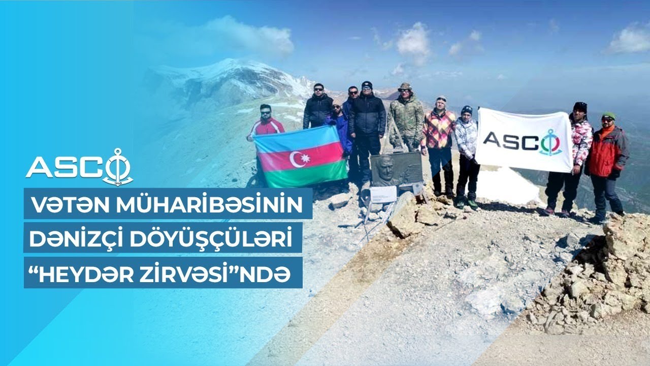 Vətən müharibəsinin dənizçi döyüşçüləri “Heydər zirvəsi”nə yürüş ediblər