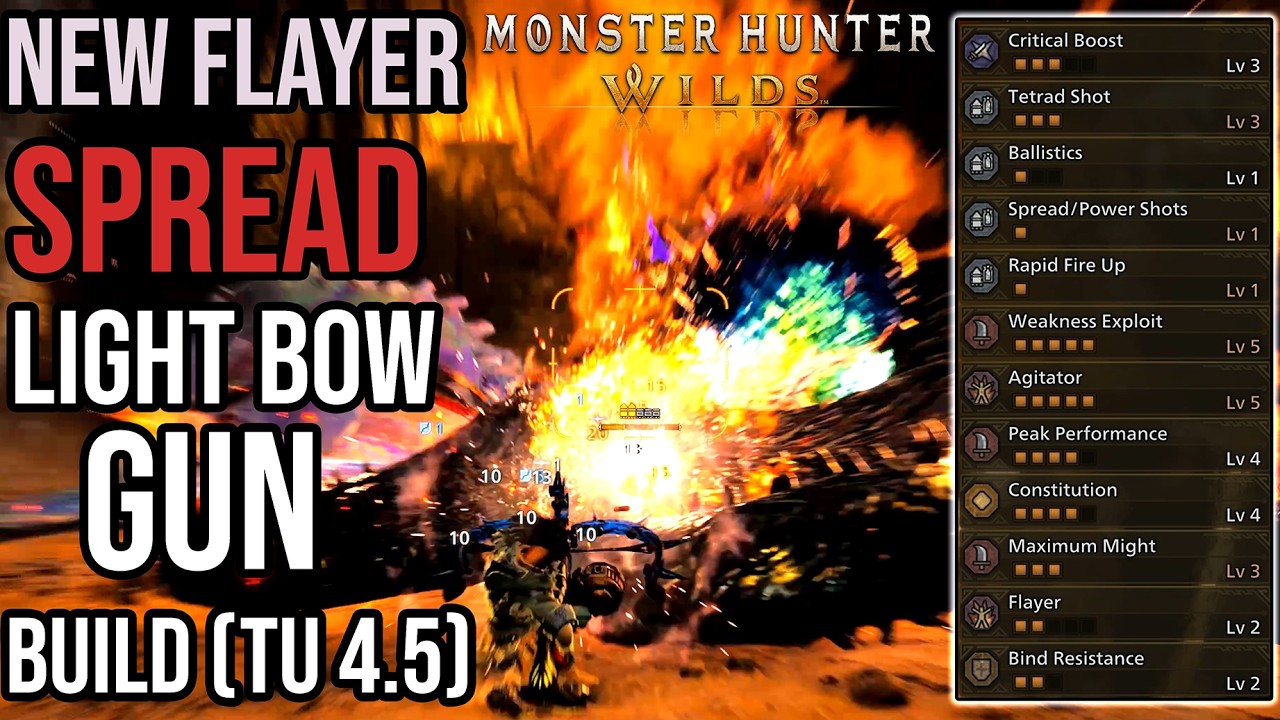 Новая сборка для лёгкого лука Flayer Spread LBG &ndash; обновление меты TU 4.5 | MH Wilds