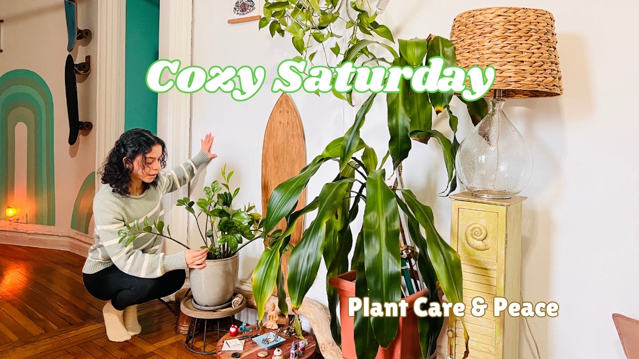 A Cozy Saturday Reset 🌱 as a Homebody| Taking Care of my Plants