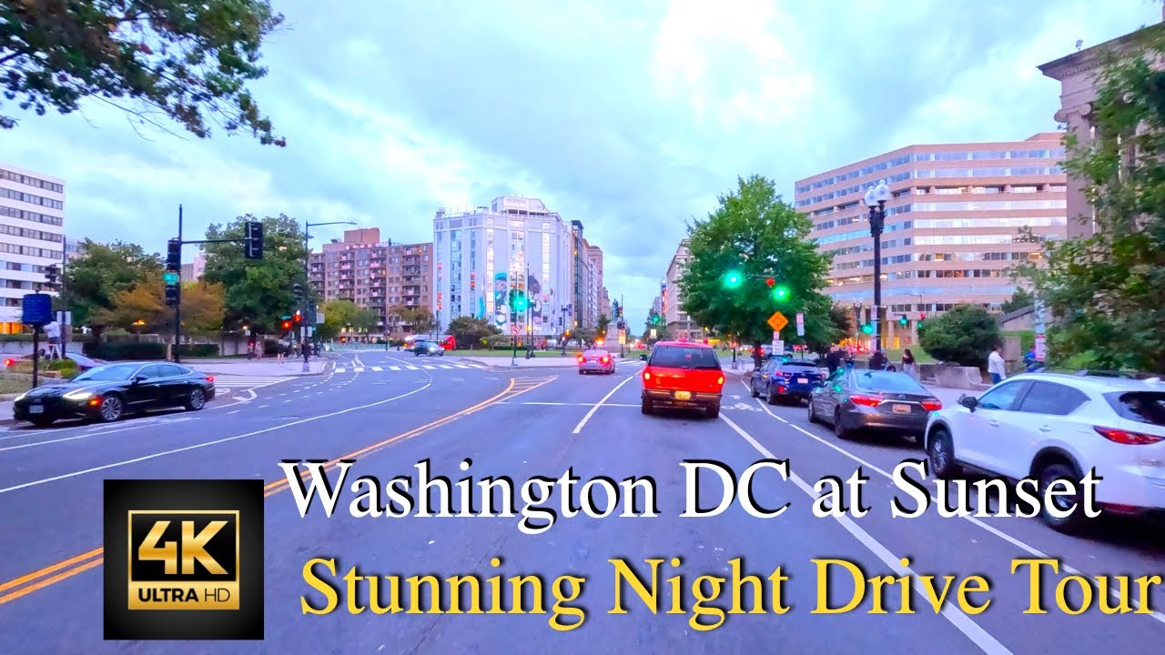 Washington DC at Sunset 🌇 | Stunning Night Drive Tour