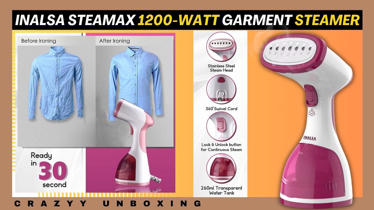 Garment steamer review | Inalsa steamax 1200-watt garment steamer | Best garment steamer 2024