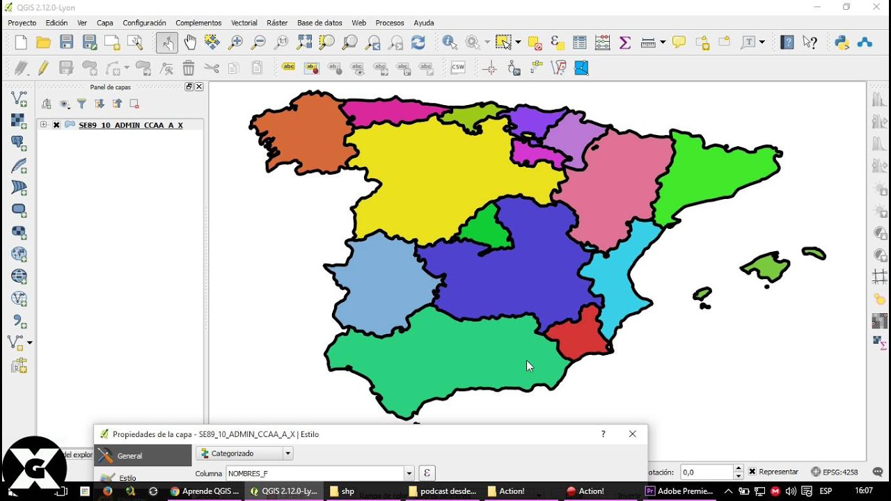 Estilo de capa vectorial - QGIS