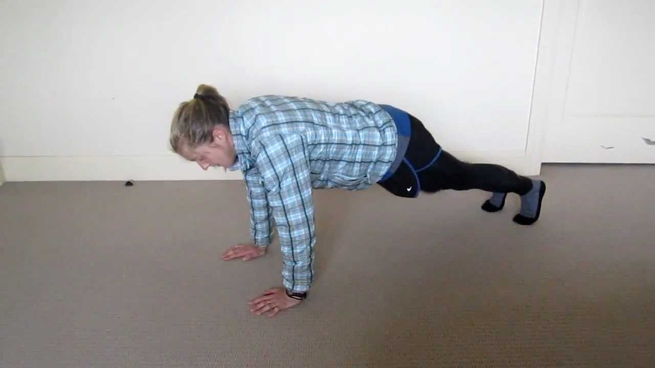 Elbow to hands with push up