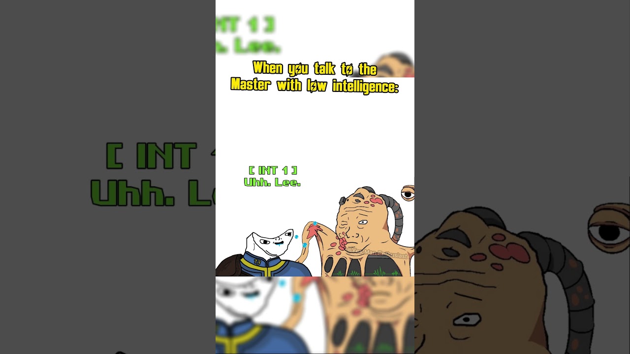 When you talk to the Master with low intelligence in Fallout 1: #memes #shorts #fallout