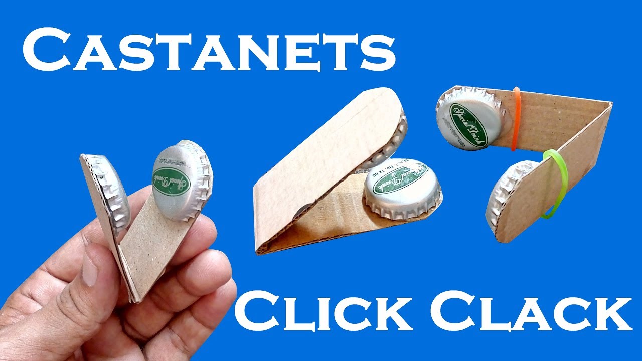 Castanets | Click Clack | How To Make Castanet With Bottle Cap | How To Make Click Clack Toy |