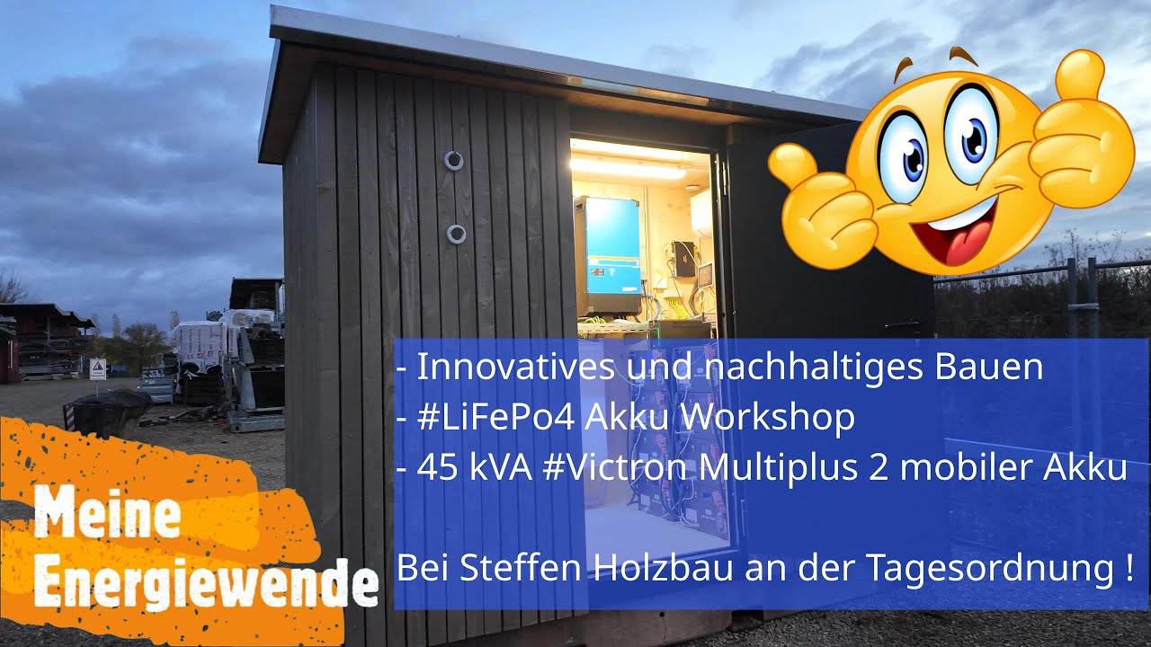 256 kWh LiFePO4 #Akku Container + #Victron MP2 15k & Kindergarten und Skypark aus Holz