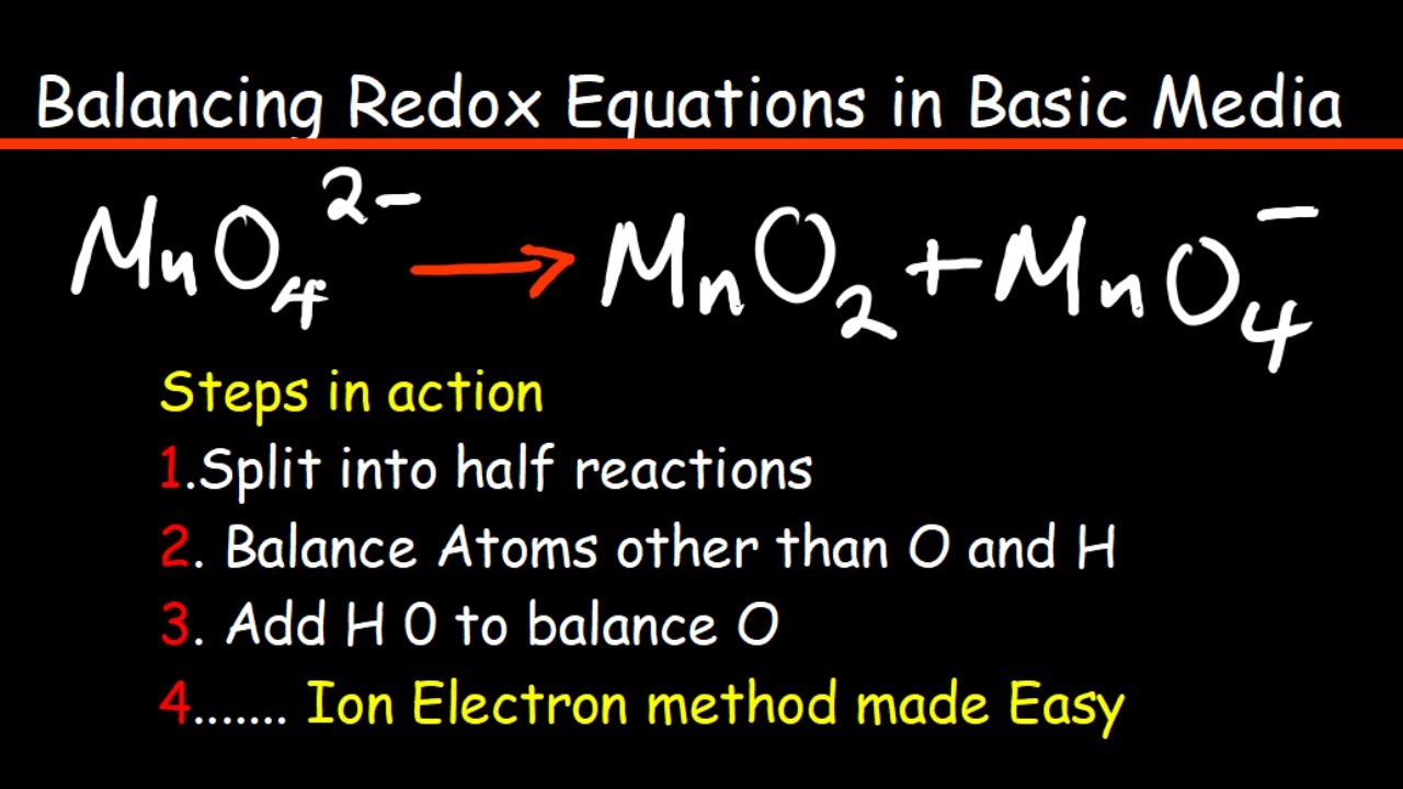Balancing redox equations in Basic Media