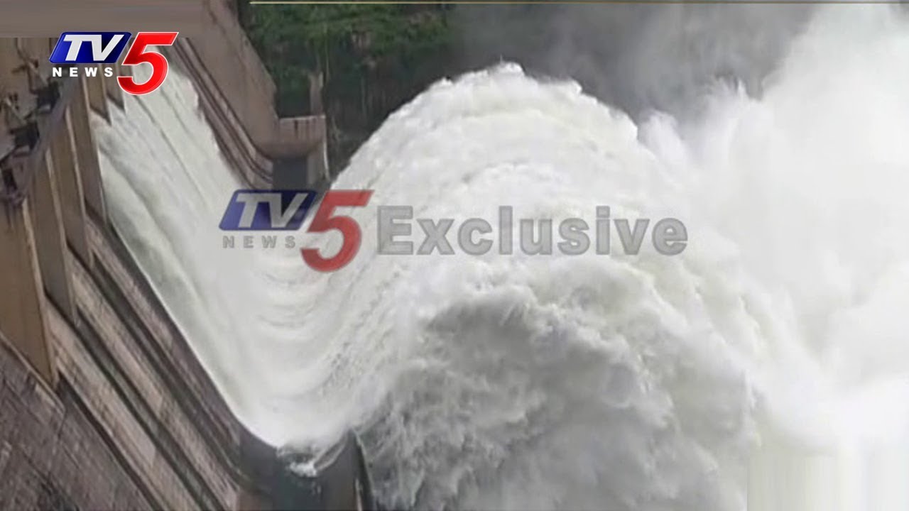 Srisailam Project 5 Gates Lifted Due to Heavy Inflow | TV5 News