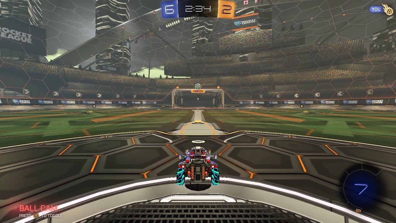 playing rocket league