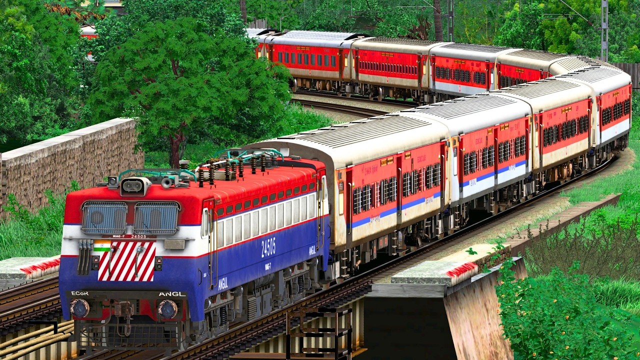 TRAIN CROSSING HIGH SPEED IN BRIDGE RAIL | BUMPY RAILROAD | Train Simulator | Railwork | NTG GAMING