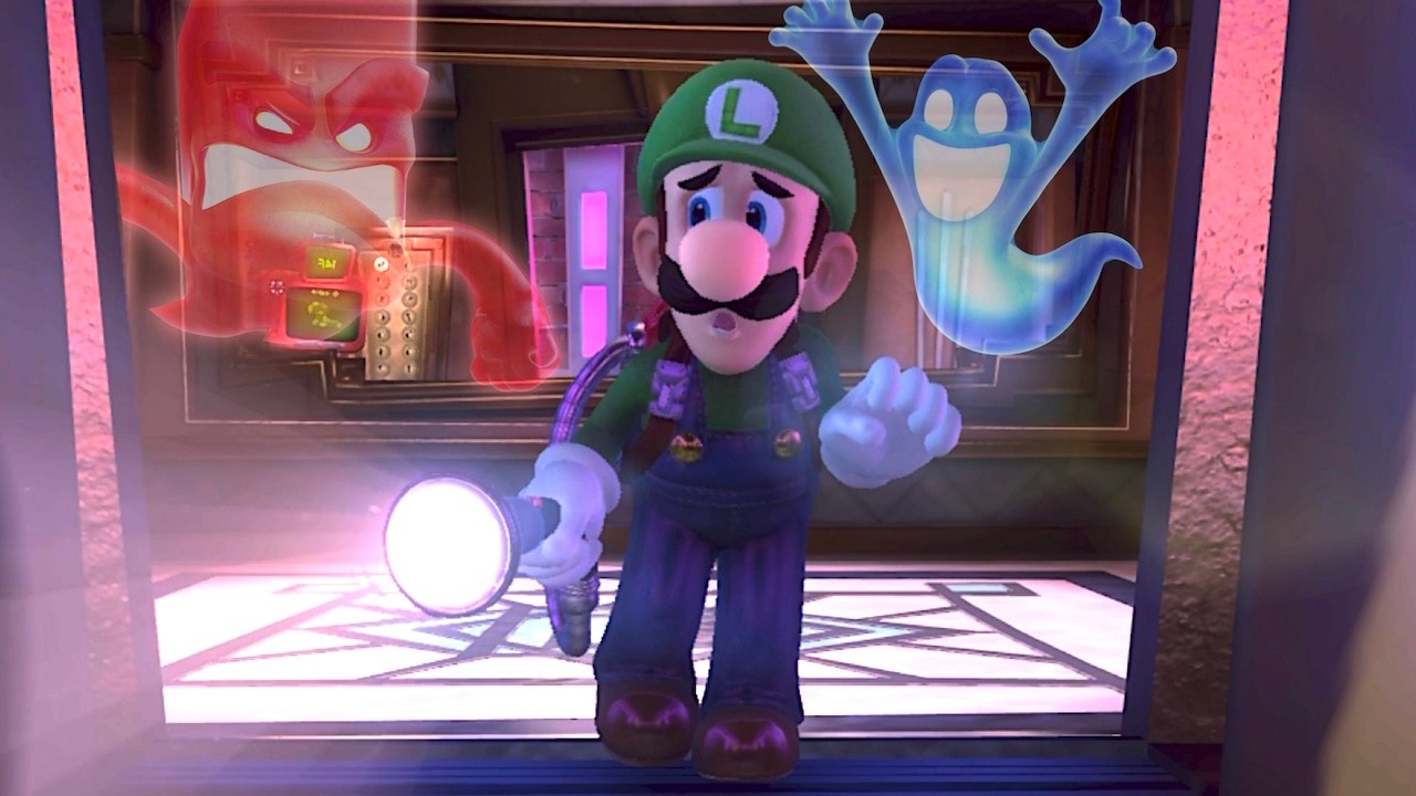 Luigi Gets Scared on Every Elevator Floor - Luigi's Mansion 3