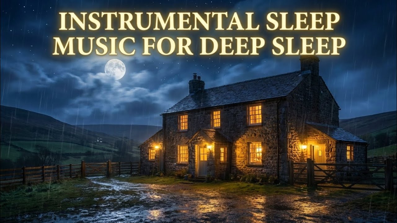 Instrumental Sleep Music for Deep Sleep | Relaxing Piano & Violin with Rain Sounds at Night