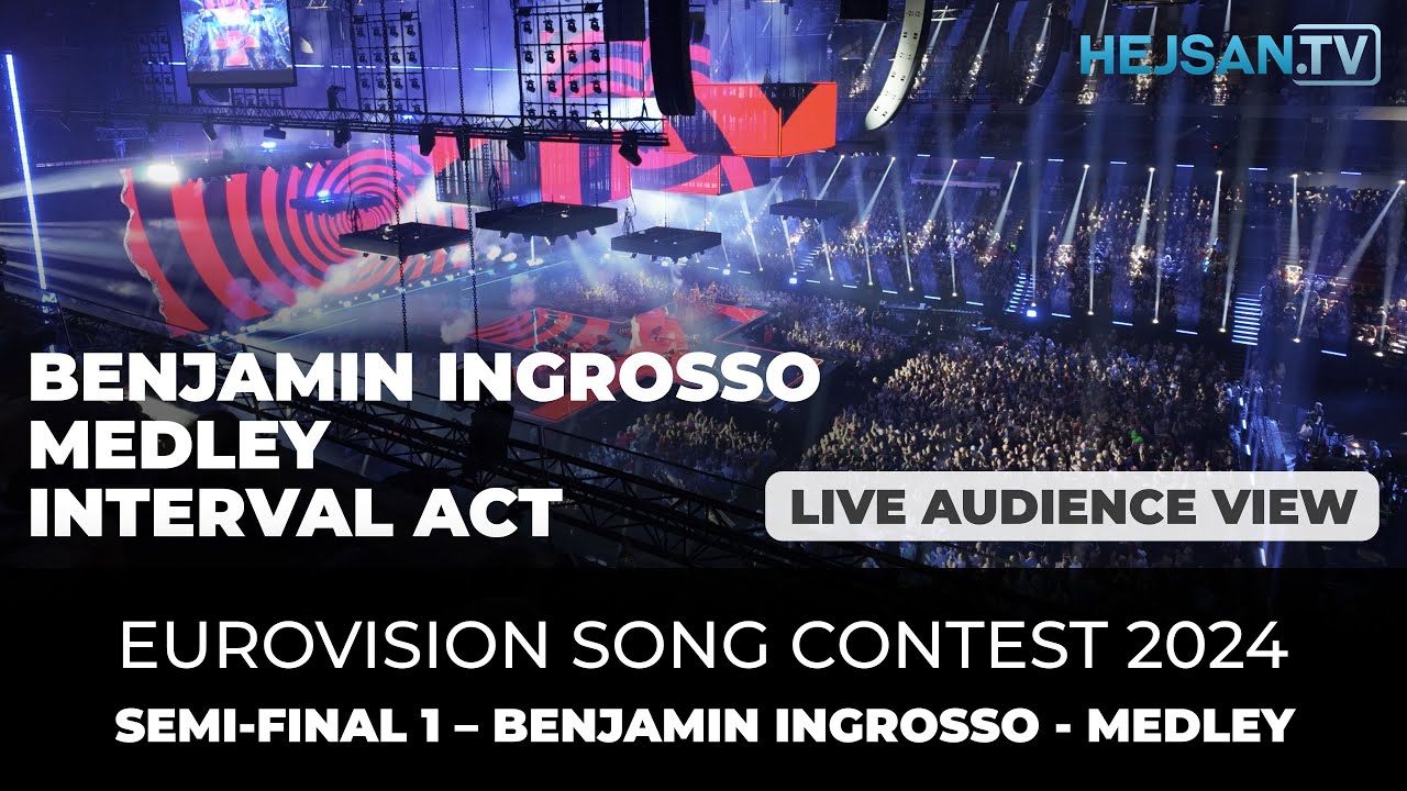 Eurovision 2024 - Semi-Final 1 Live Show: Benjamin Ingrosso - Medley - Interval act (Audience view)