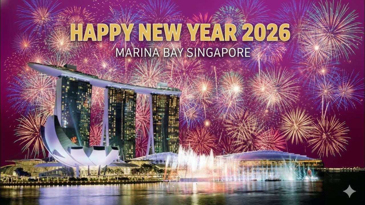 Best New Year Fireworks at Marina Bay Singapore 🎆 | New Year Celebration 2026