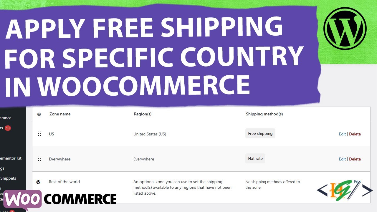 How to Apply Free Shipping for Specific Country in WooCommerce WordPress