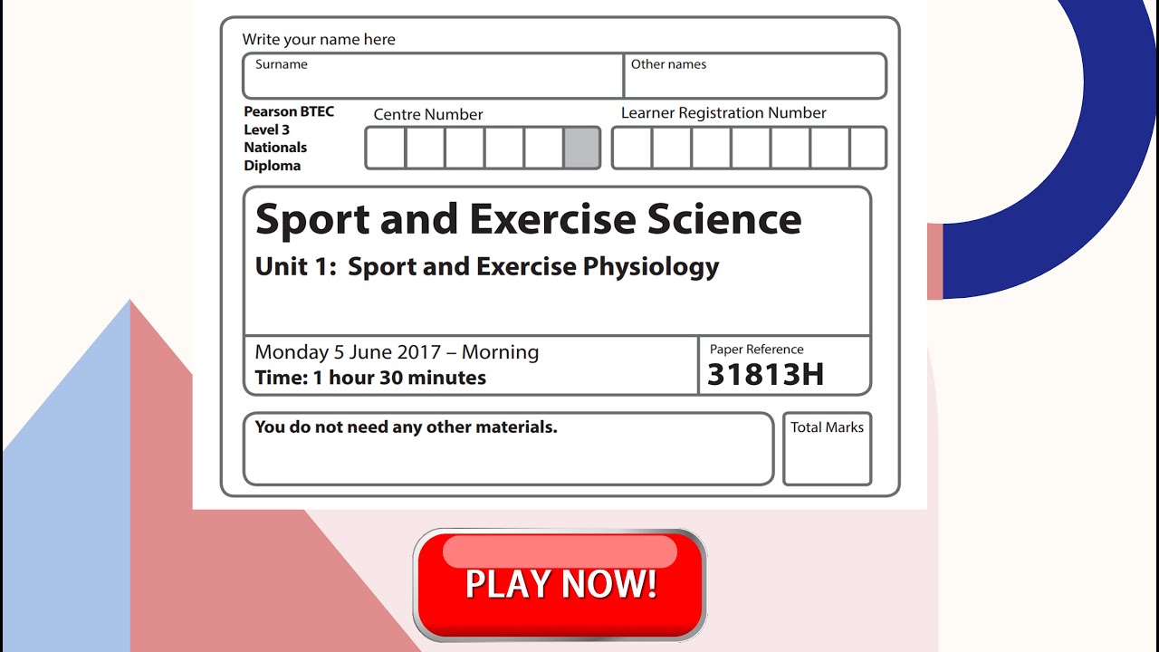 BTEC Sport Science Unit 1 Physiology Exam Walk Through Part 2