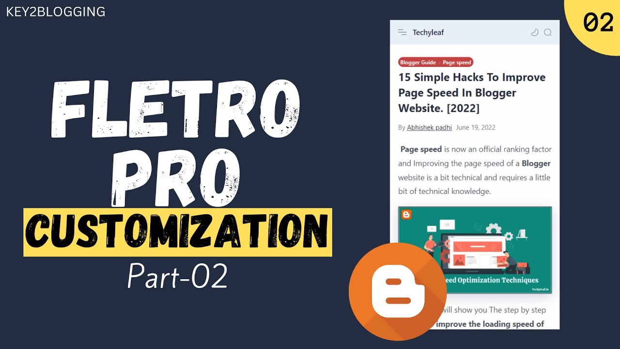 Fletro Pro Theme customization | Blogger Theme Customization (Part - 02)