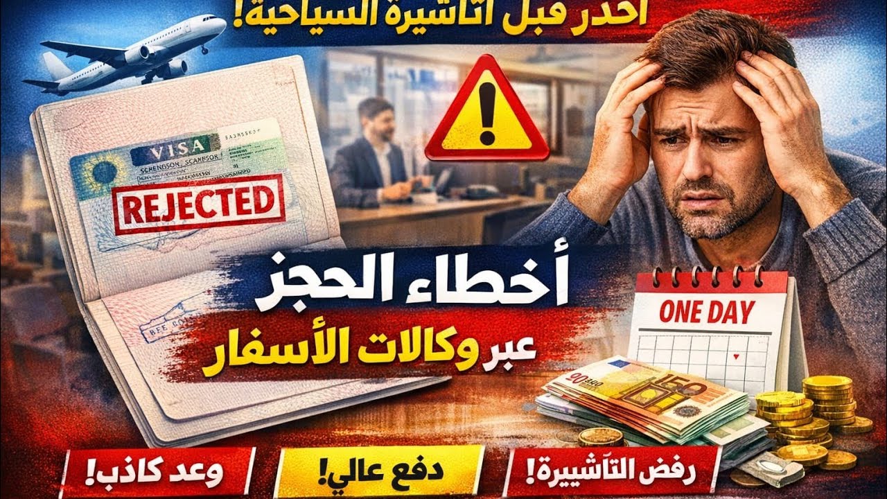 أخطاء شائعة يقع فيها المسافرون عند حجز التأشيرة السياحية عبر وكالات الأسفار (انتبه قبل أن تدفع!)