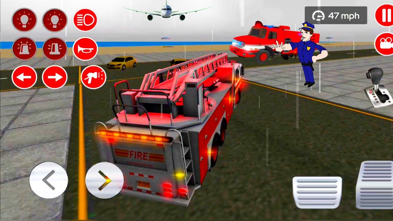 Real Fire Truck Driving Simulator - Fireman's Daily Job Game- Android iOS Gameplay #9