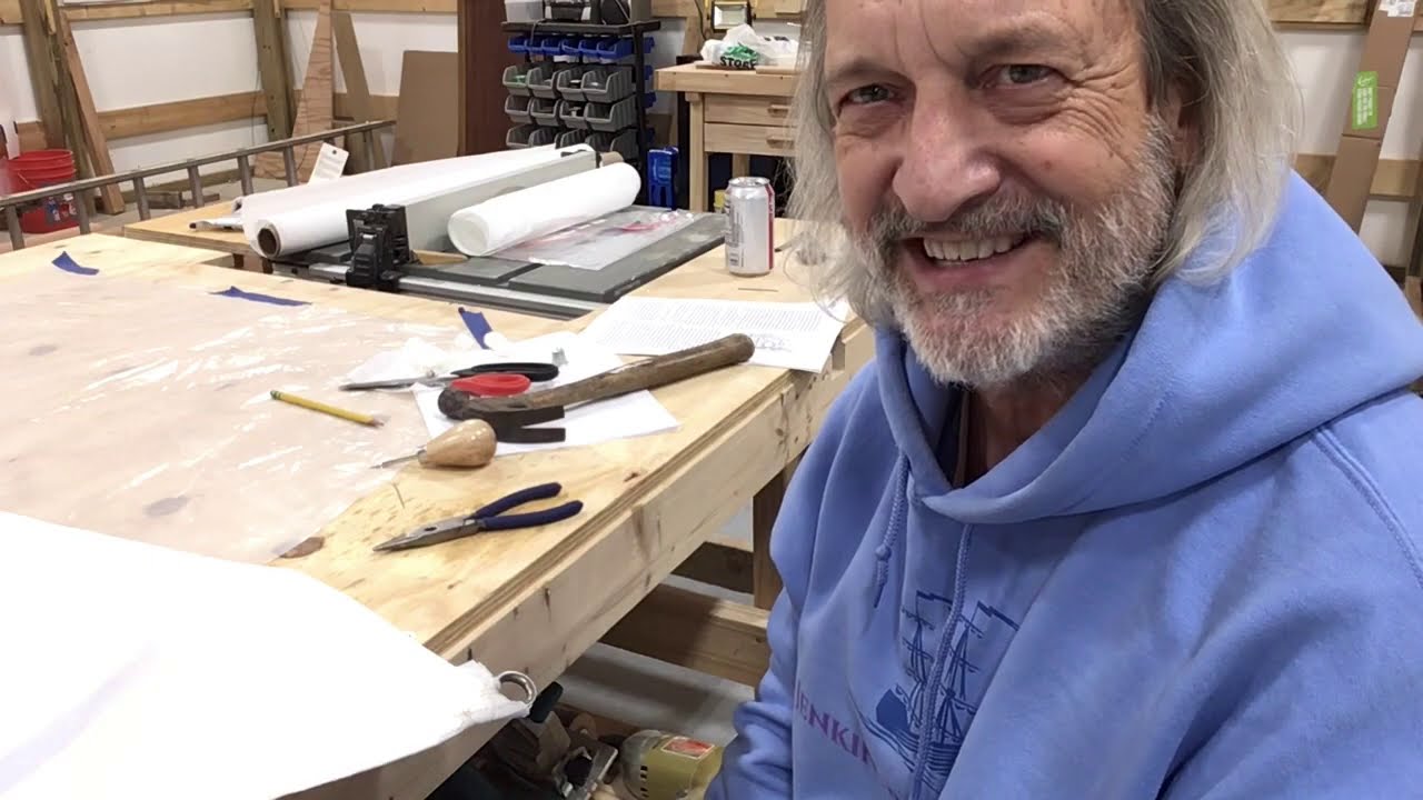 Sail making- Jib Luff Wire- Episode 110, part 2