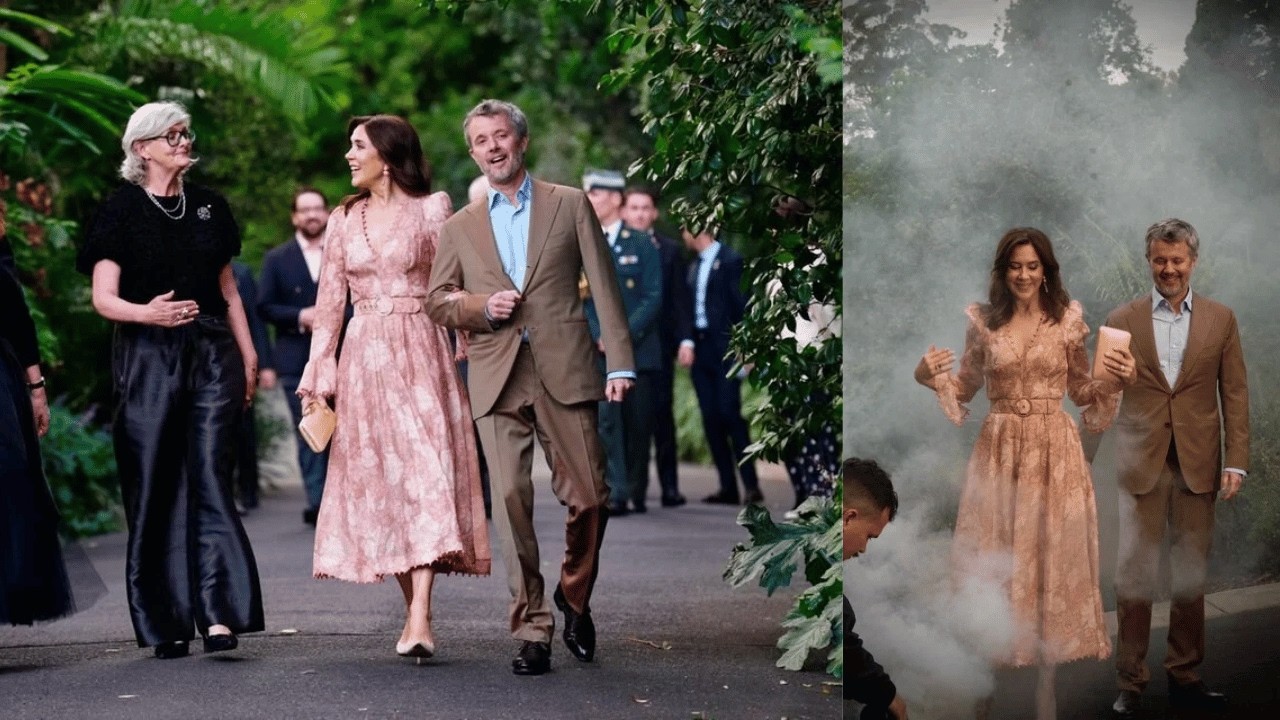 Король Фредерик и королева Мария прощаются с Мельбурном в Королевском ботаническом саду (+ речи)
