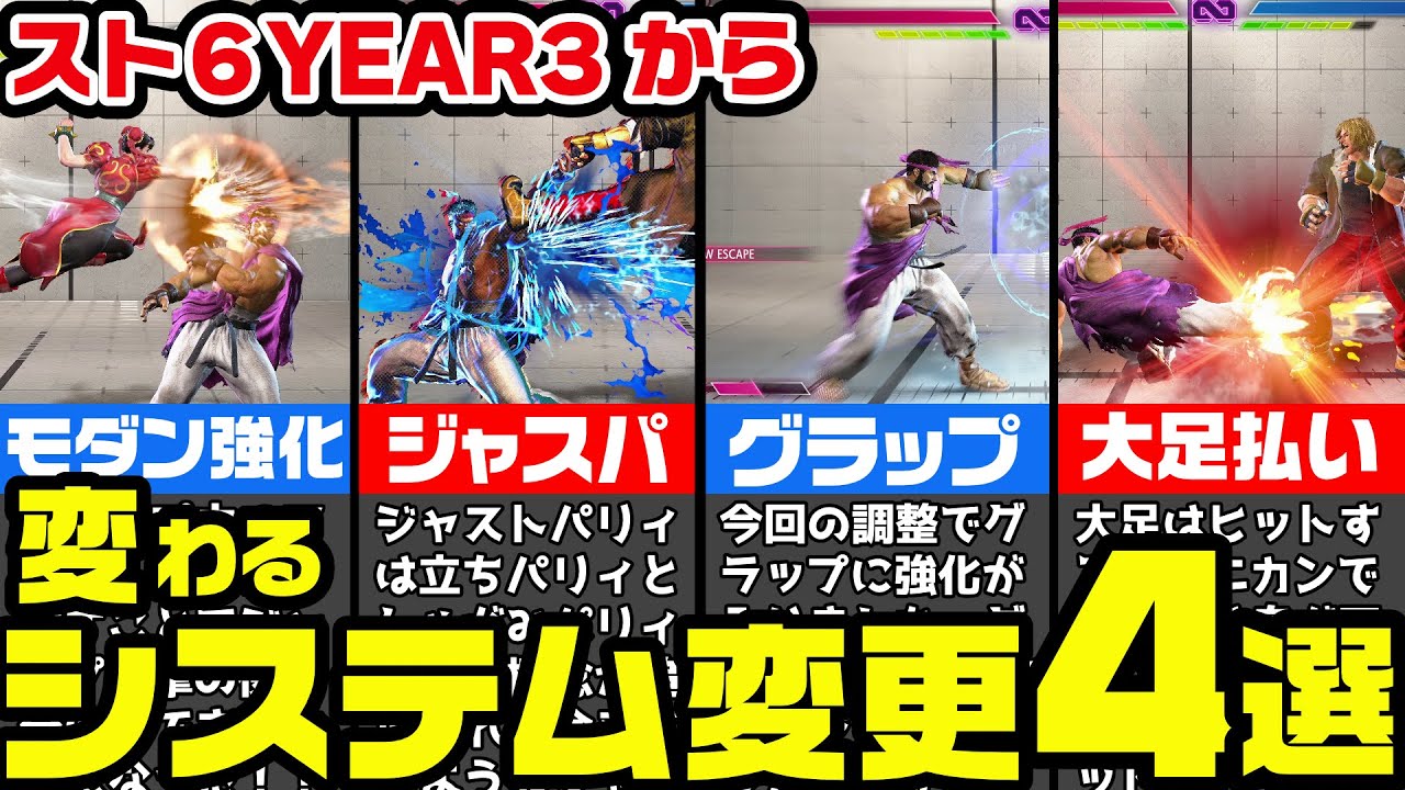 【スト６】神アプデ来た！？ YEAR3の注目システム調整まとめ！この変更で環境激変か【ずんだもん解説】