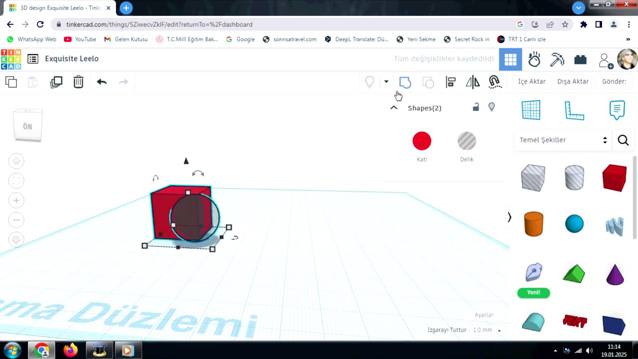 Tinkercad Boolean Object