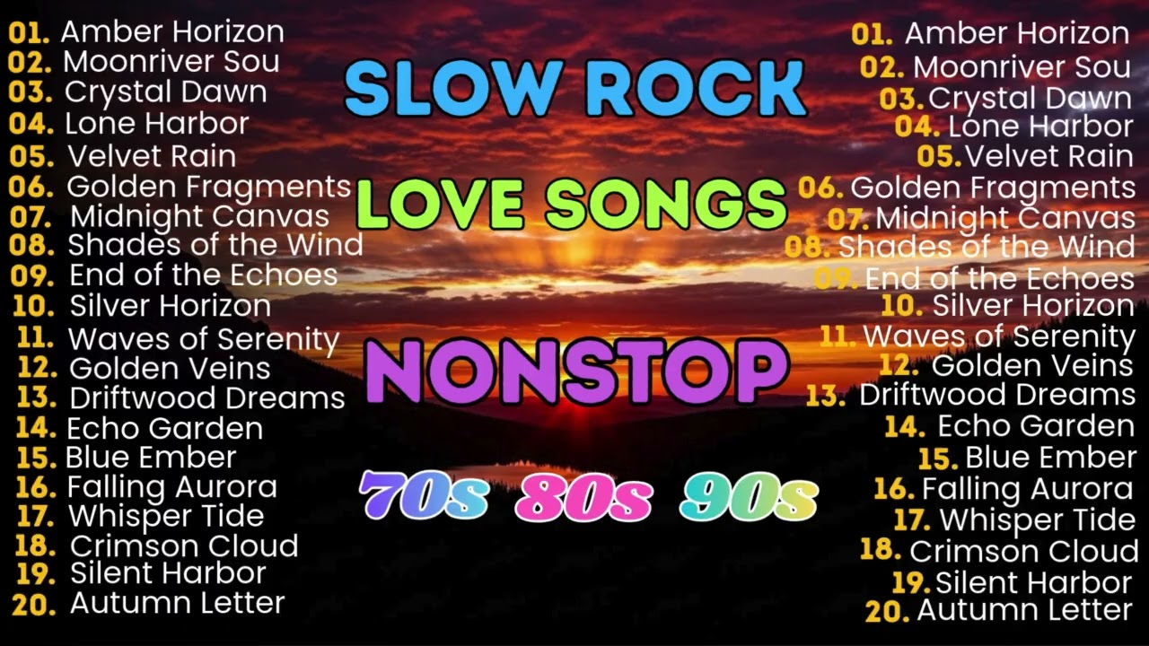 Slow Rock Love Songs Collection 70s 80s 90s | Classic Romantic Rock Ballads to Remember