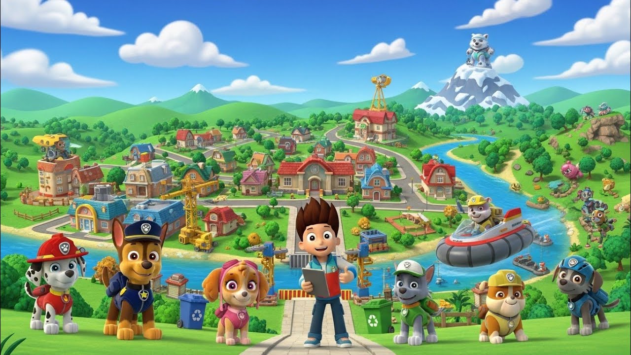 🐾 Paw Patrol Adventure Time! | Fun Kids Poem with Brave Pups 🚒🚓 | 3D Cartoon Story for Children 🌈