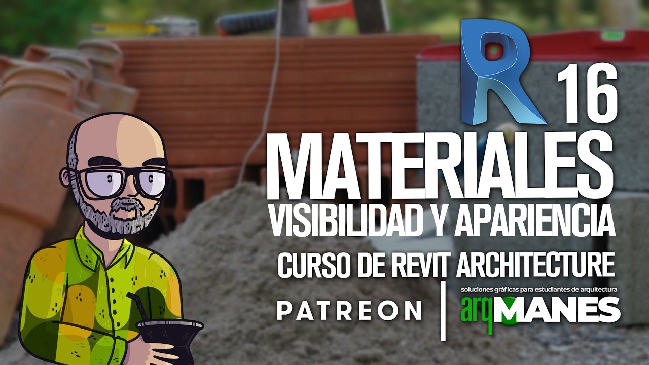 16 MATERIALES (1) REVIT desde CERO | tutorial material curso arquitectura nivel basico a avanzado