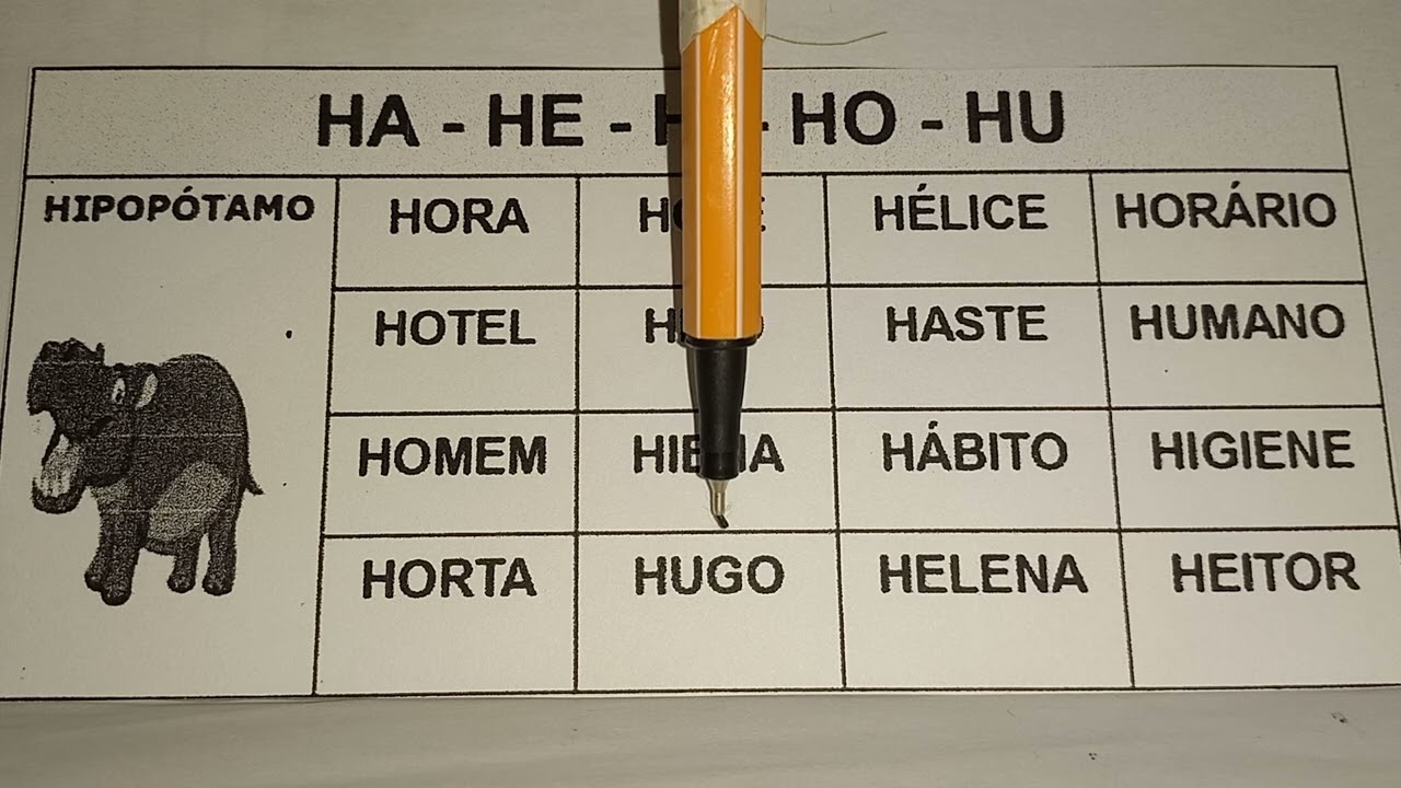 FICHA DE LEITURA DE REFORÇO COM H NO INÍCIO