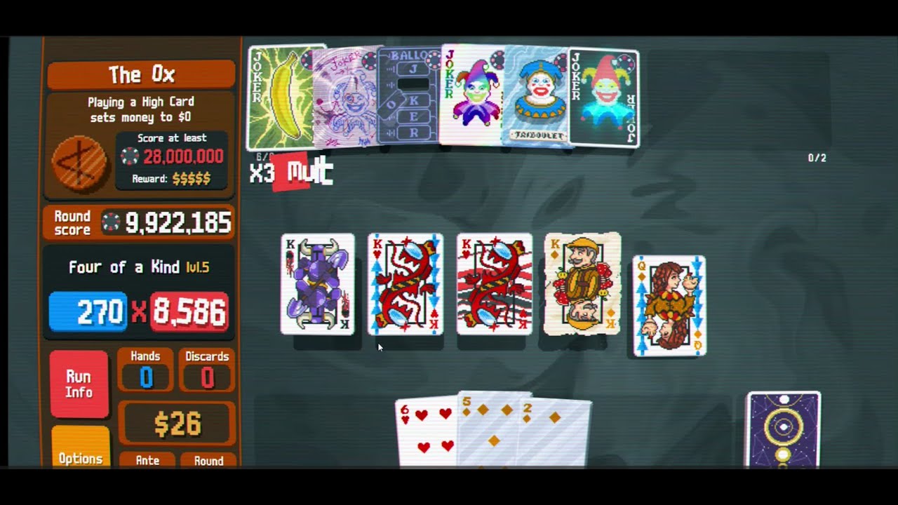 Zodiac deck black stake using Triboulet - 5QCARTC4 Balatro