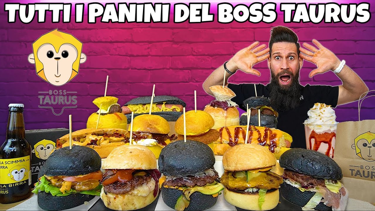 MANGIO TUTTI I PANINI del BOSS TAURUS - (Fast Food Challenge) - MAN VS FOOD