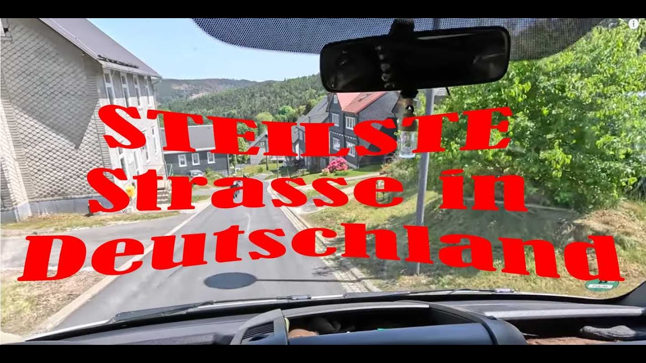 😳❤️ WAHNSINN! Die STEILSTE Strasse im Ort Deutschlands Brutale 22,6%  in Deesbach - Thüringen 😳❤️