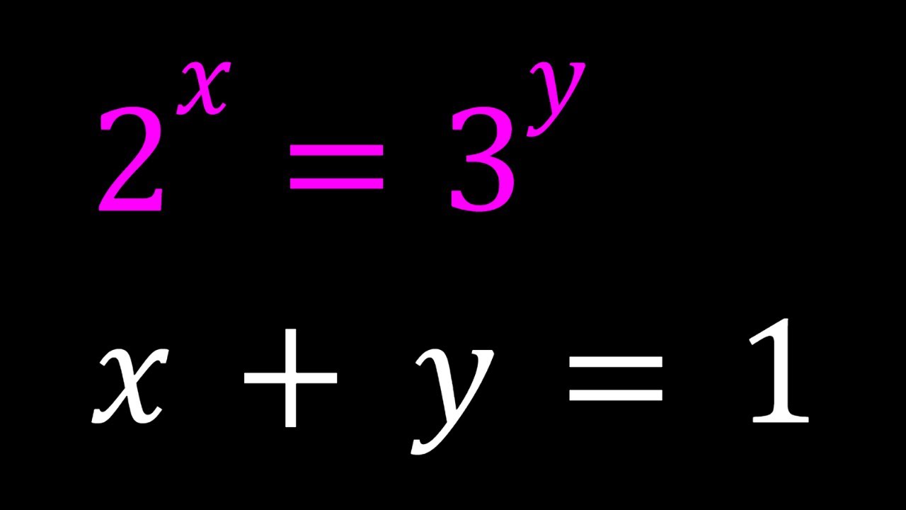 A System of Exponential Equations from Cambridge A-Level Exam