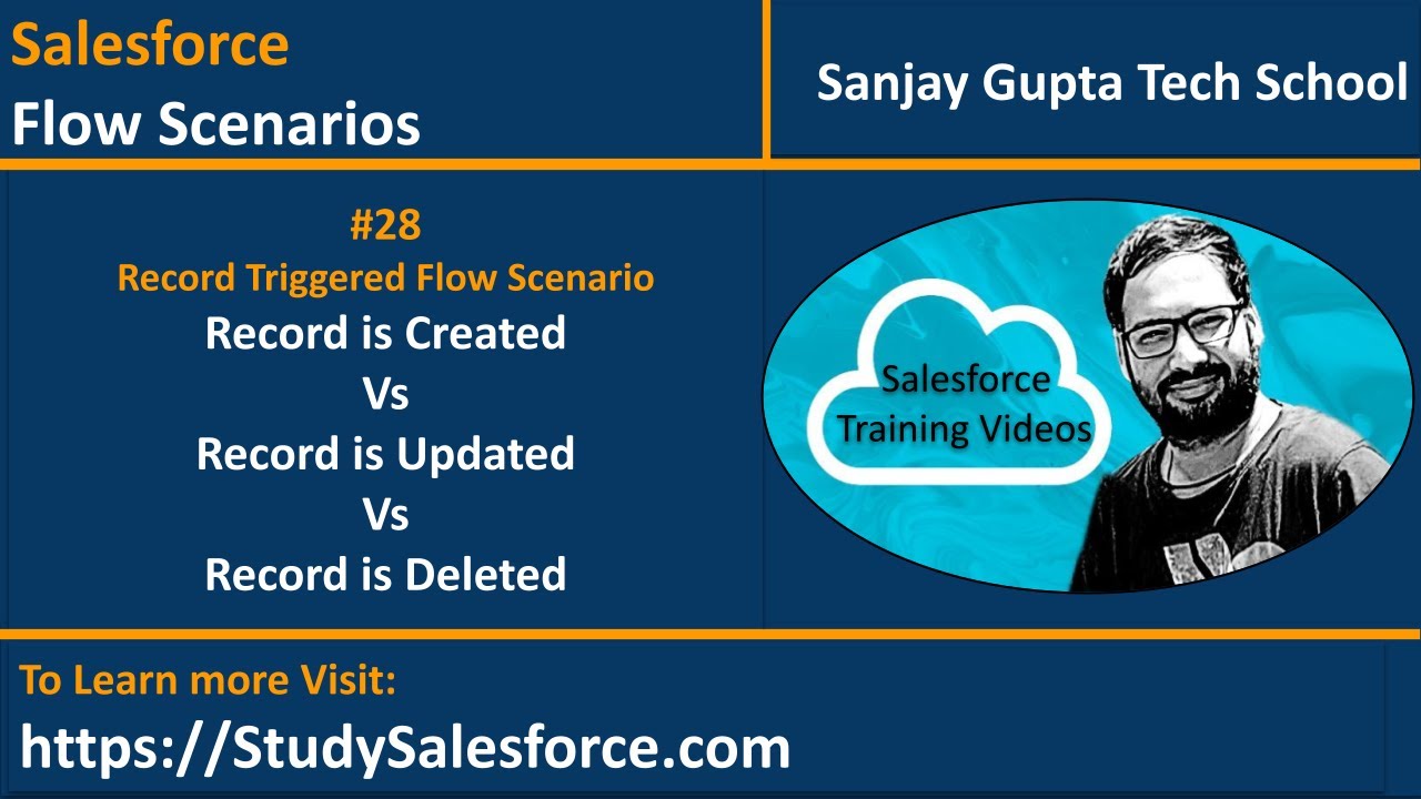 28 | Record Triggered Flow Scenario - Record is Created Vs Record is Updated Vs Record is Deleted
