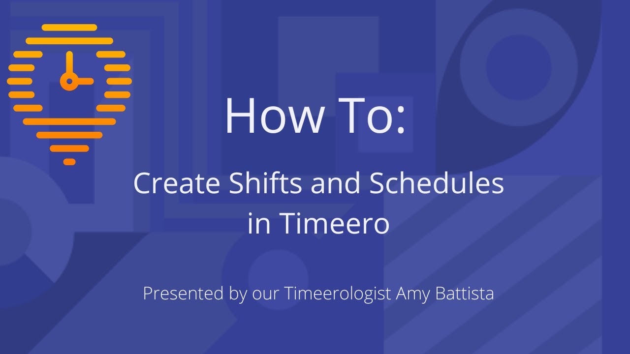 Timeero: Creating shifts & schedules