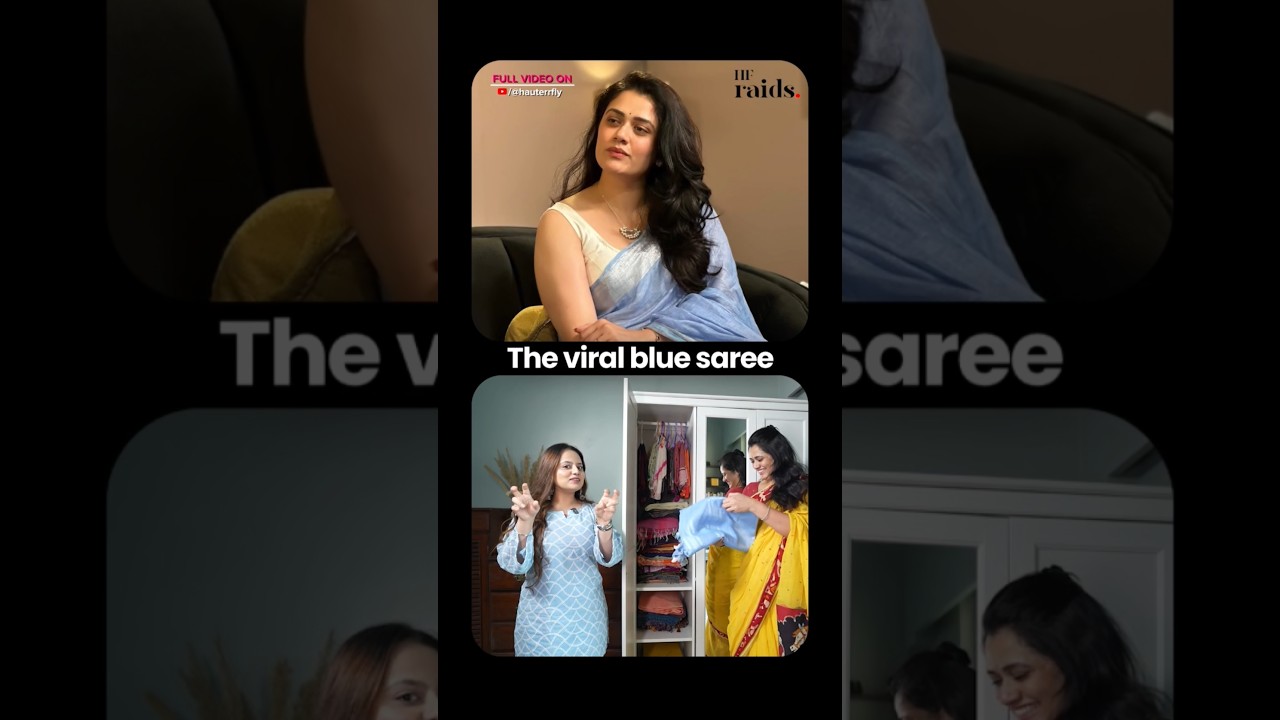 Girija Oak Revisits The Actual Story Behind Her Viral Blue Saree! 😲 #girijaoak #viral #hauterrfly