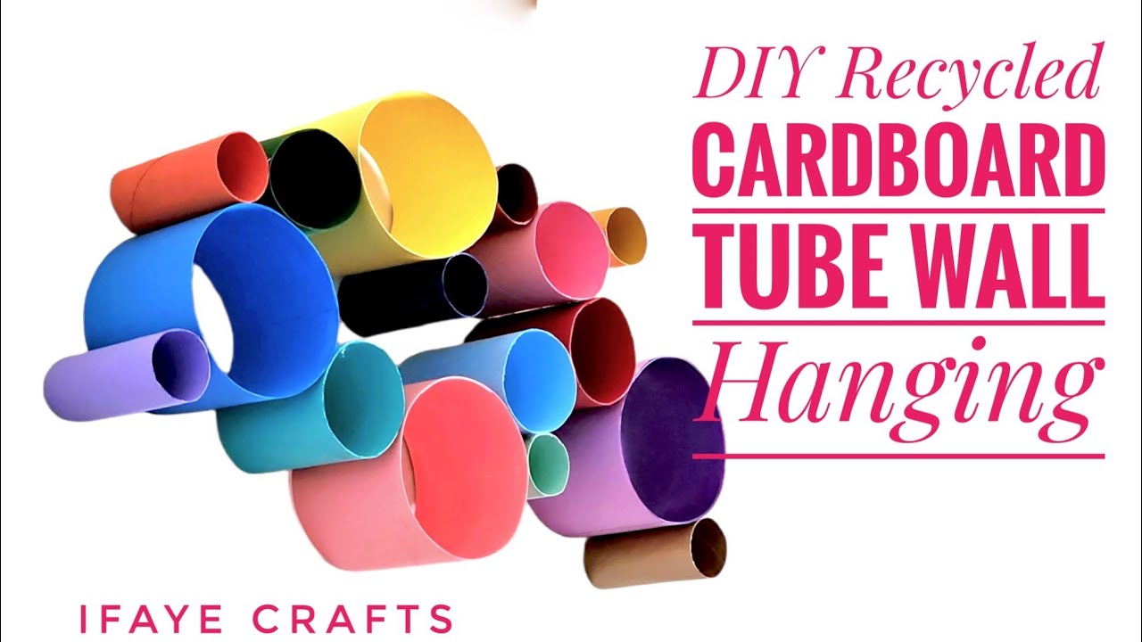 DIY Recycled Cardboard Tube Wall Hanging
