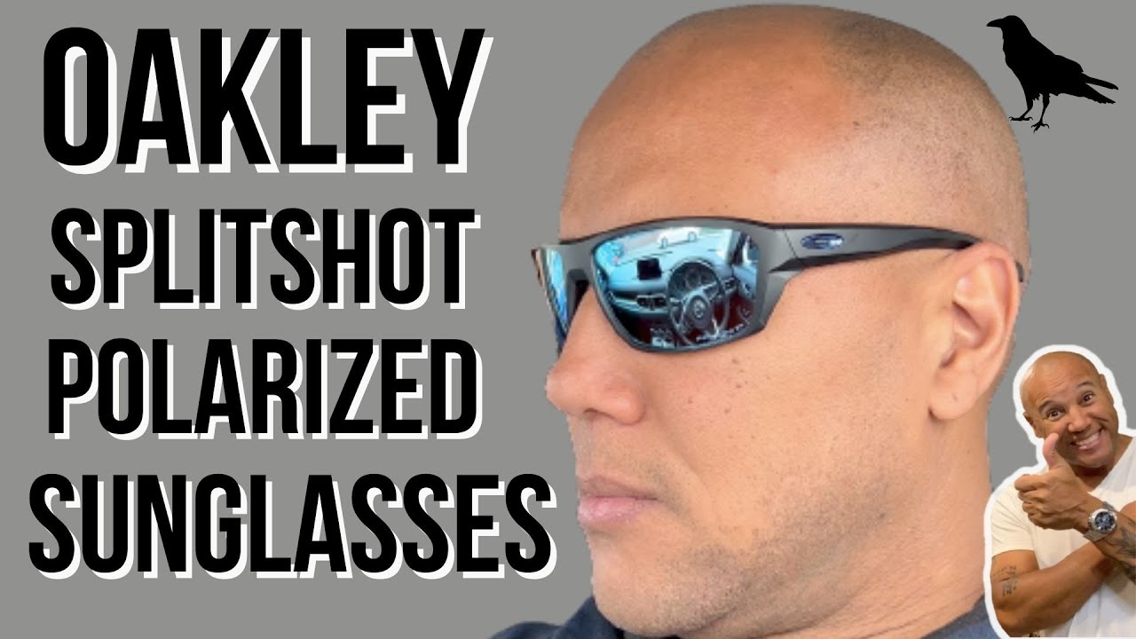OAKLEY SPLITSHOT POLARIZED SUNGLASSES| PRISM DEEP H2O LENS, MATTE BLACK FRAME|  009416 6417 941606