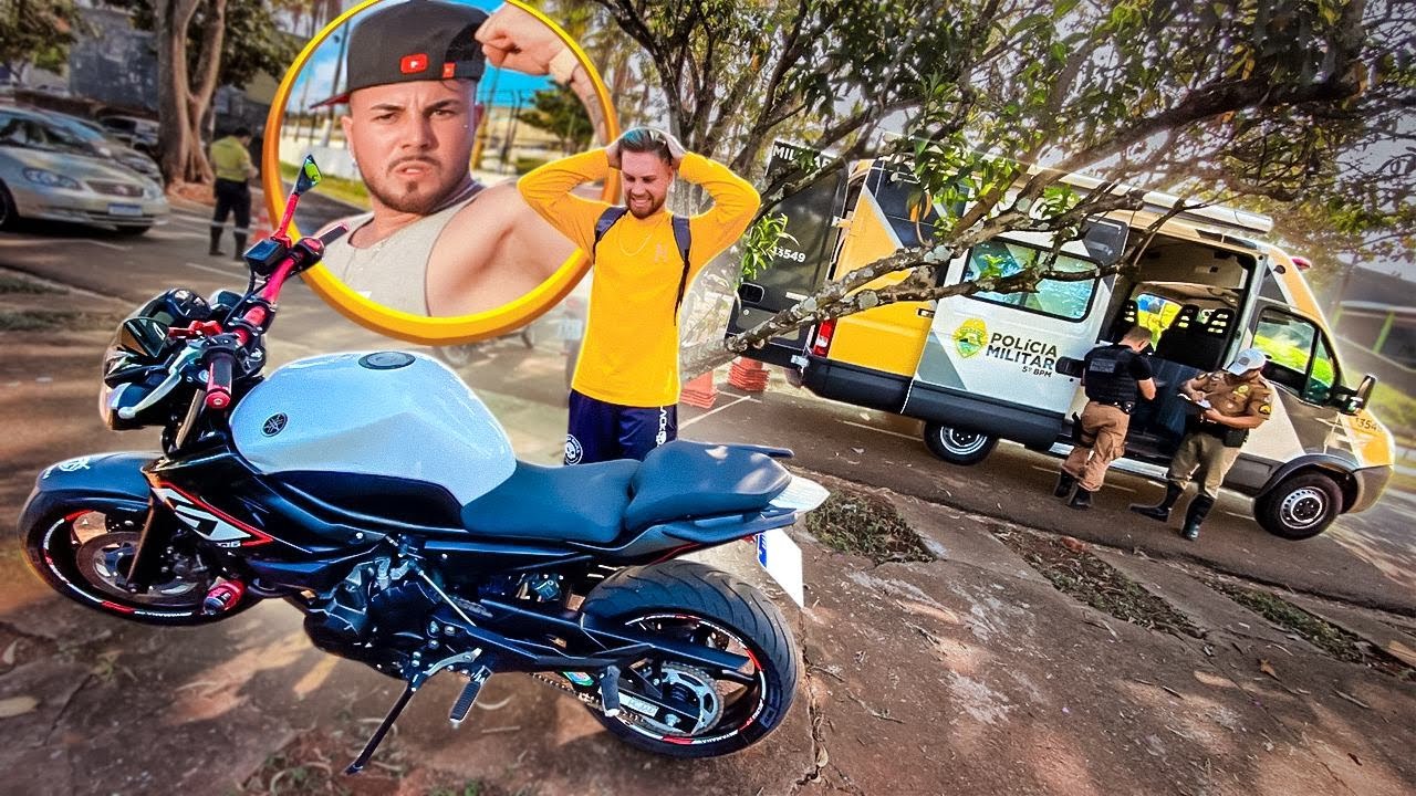 POLICIAL PRENDEU MINHA XJ6 SÓ O  CANO !! 👮‍♀️😢