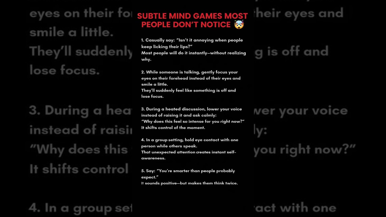 5 Subtle Mind Games Jo Log Notice Hi Nahi Karte | Dark Psychology Tricks